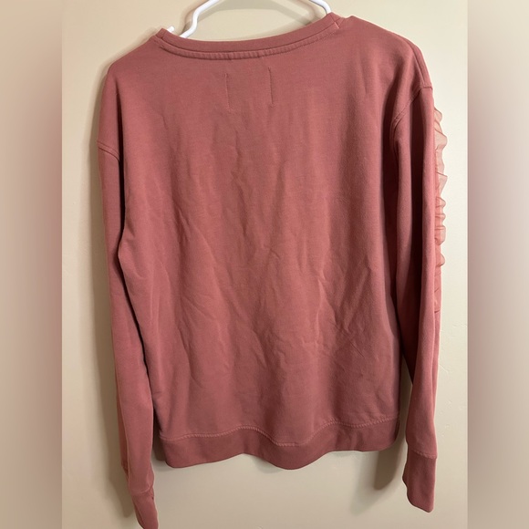 Victoria's Ruffle-Sleeve Crewneck Sweatshirt - Oversized SMALL - Picture 3 of 5